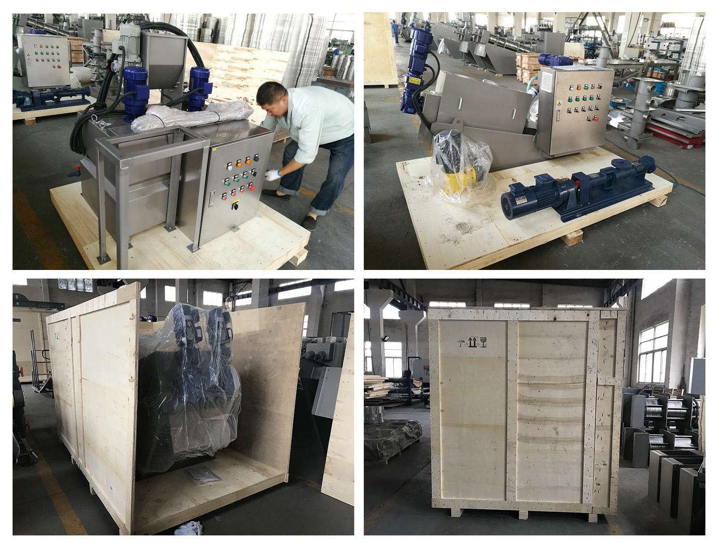 packing site of volute screw press dehydrator