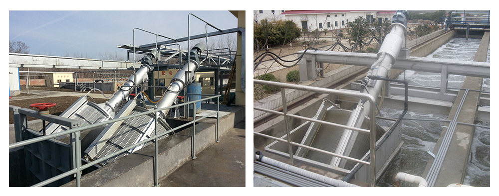 project site of inclined rotary drum screening machine