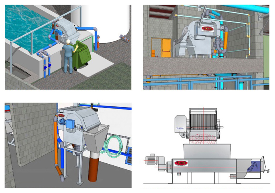 installation of externally fed rotary drum filter