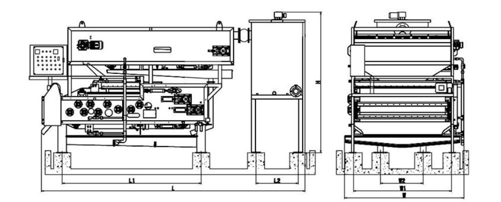 specifications of belt press sludge dehydrator