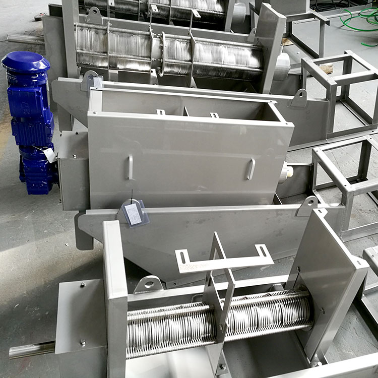 multi-plate volute screw sludge dewatering