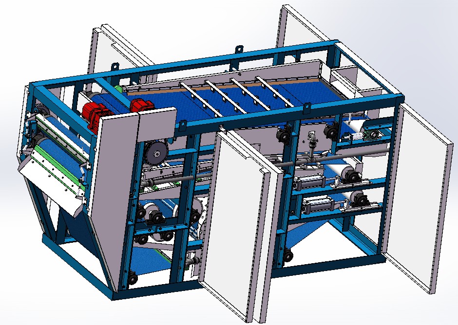 structure of high duty type belt filter sludge dewatering device