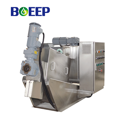 Labor Saving Volute Screw Press Separator for Anaerobic Digested Sludge