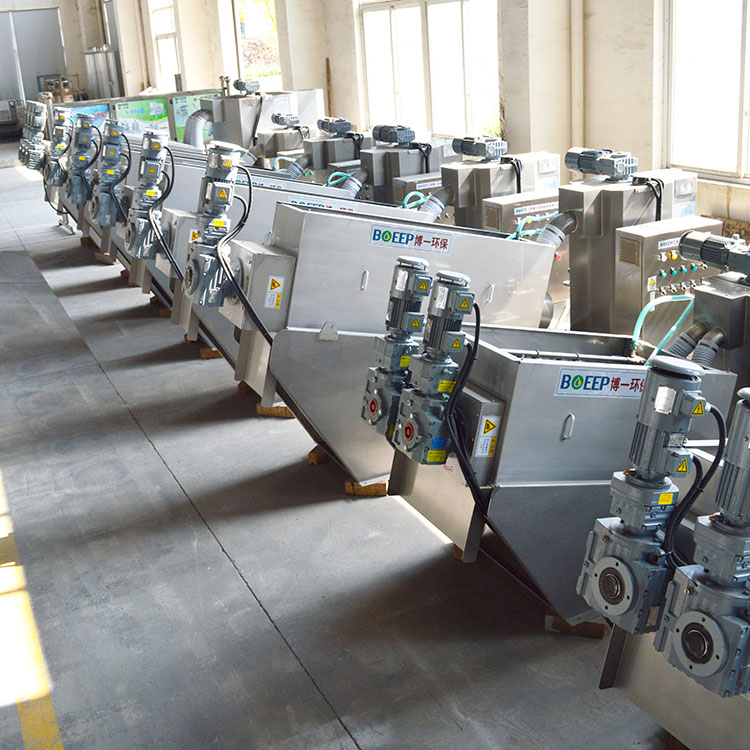 screw filter press dewatering