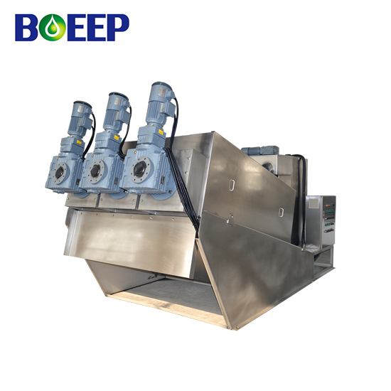 Non Clogging Screw Filter Press Machine for DAF Sludge Dewatering